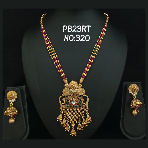 Kala Creation Gold Plated Long Necklace Set