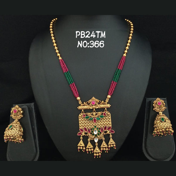 Kala Creation Gold Plated Long Necklace Set