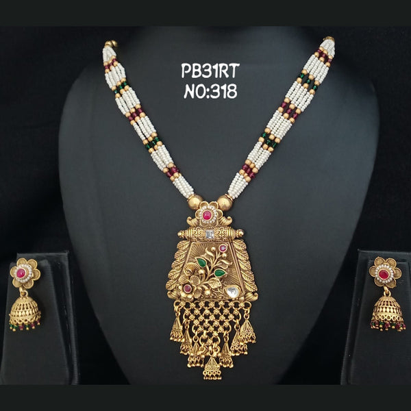 Kala Creation Gold Plated Long Necklace Set