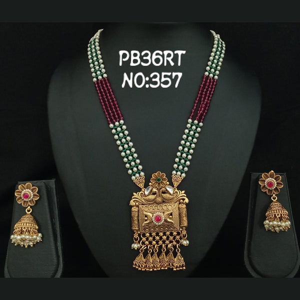 Kala Creation Gold Plated Long Necklace Set