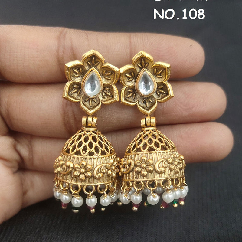 Kala Creation Gold Plated Jhumki Earrings