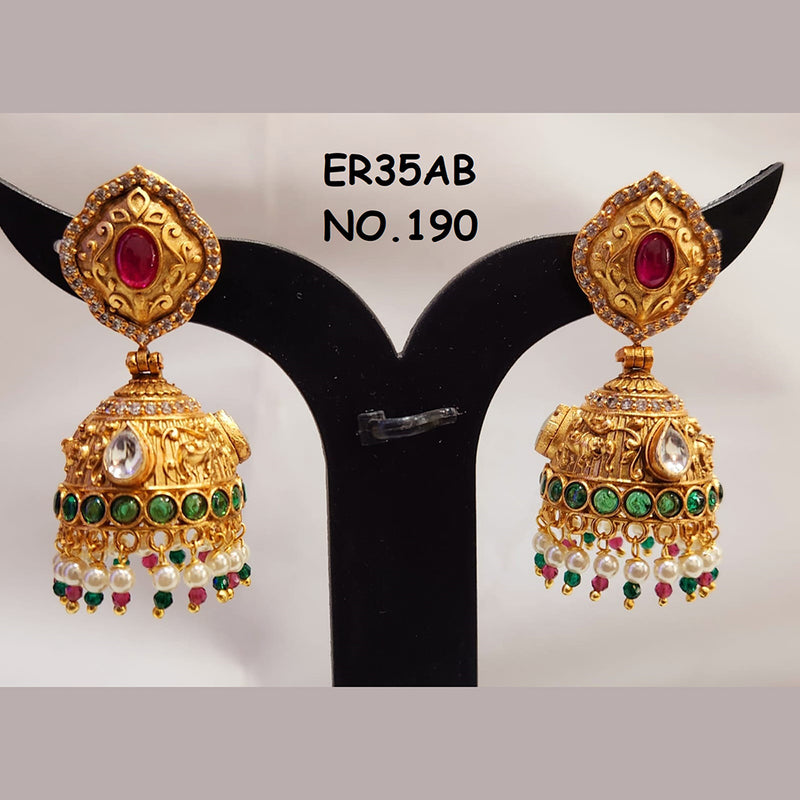 Kala Creation Gold Plated Jhumki Earrings