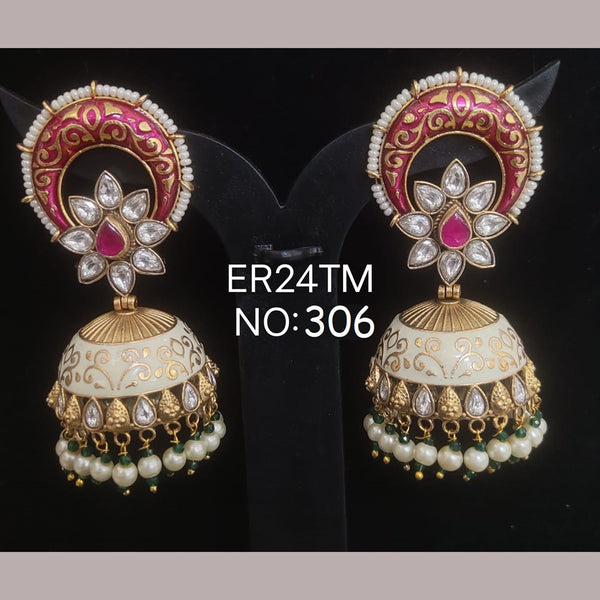 Kala Creation Gold Plated Jhumki Earrings