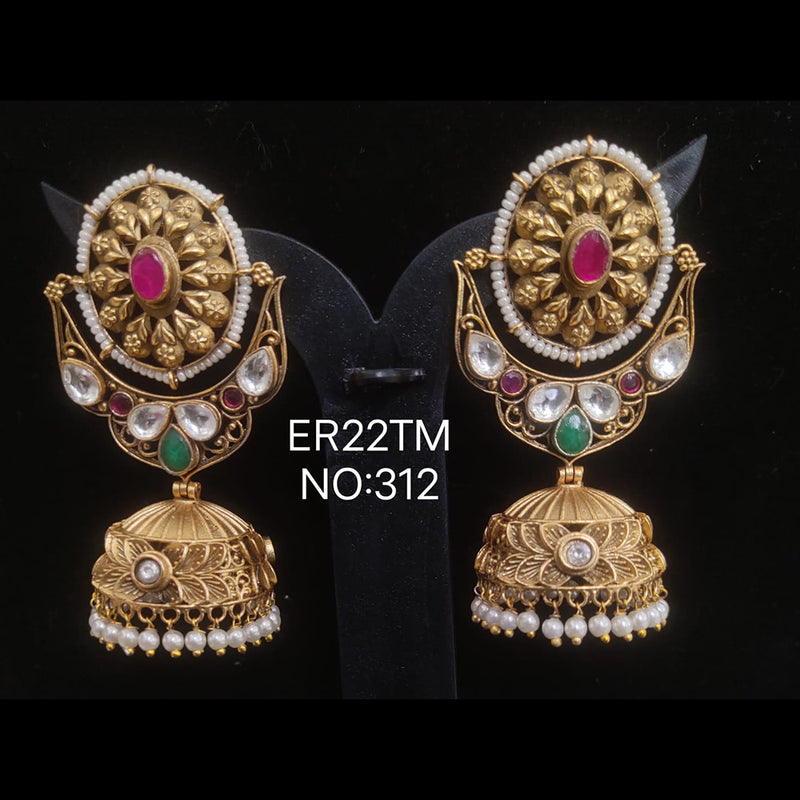 Kala Creation Gold Plated Jhumki Earrings