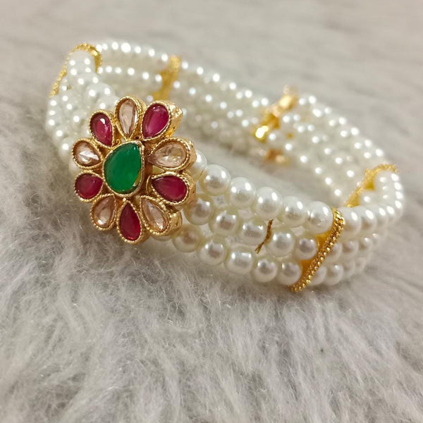 Star India Gold Plated Pearl Bracelet
