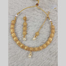 Star India Gold Plated Crystal Stone And Pearl Necklace Set