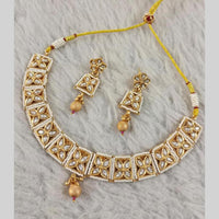 Star India Gold Plated Kundan Stone Pearl And Beads Necklace Set