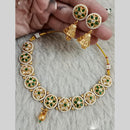 Star India Gold Plated Kundan Stone Pearl And Beads Necklace Set