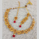Star India Gold Plated Crystal Stone And Pearl Necklace Set