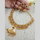 Star India Gold Plated Pota Stone And Pearl Meenakari Necklace Set