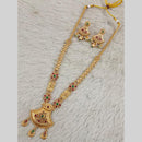 Star India Gold Plated Pota Stone Long Necklace Set