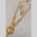 Star India Gold Plated Pota Stone Long Necklace Set