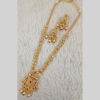 Star India Gold Plated Pota Stone Long Necklace Set