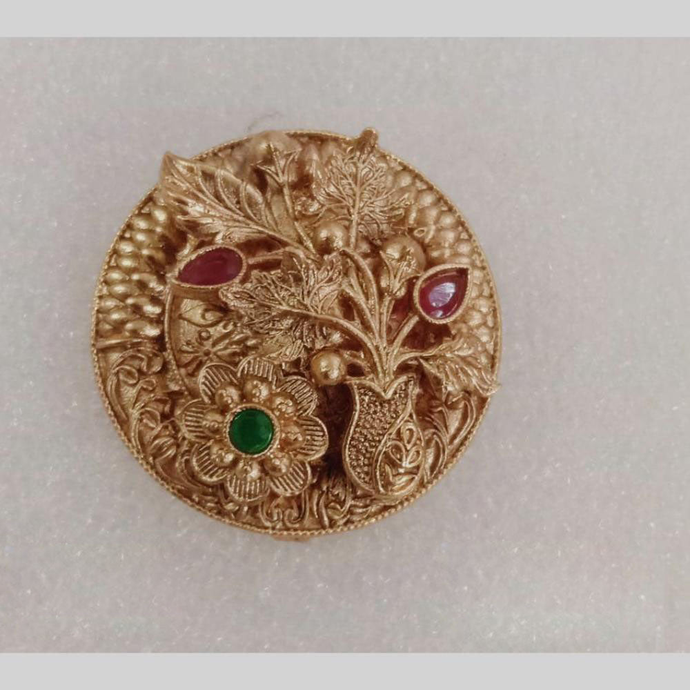 Star India Gold Plated Pota Stone Ring