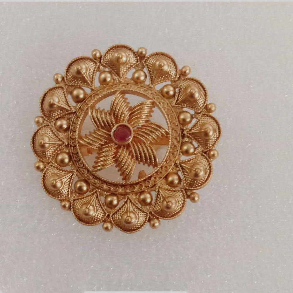 Star India Gold Plated Pota Stone Ring