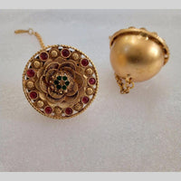 Star India Gold Plated Pota Stone Borla Maangtikka