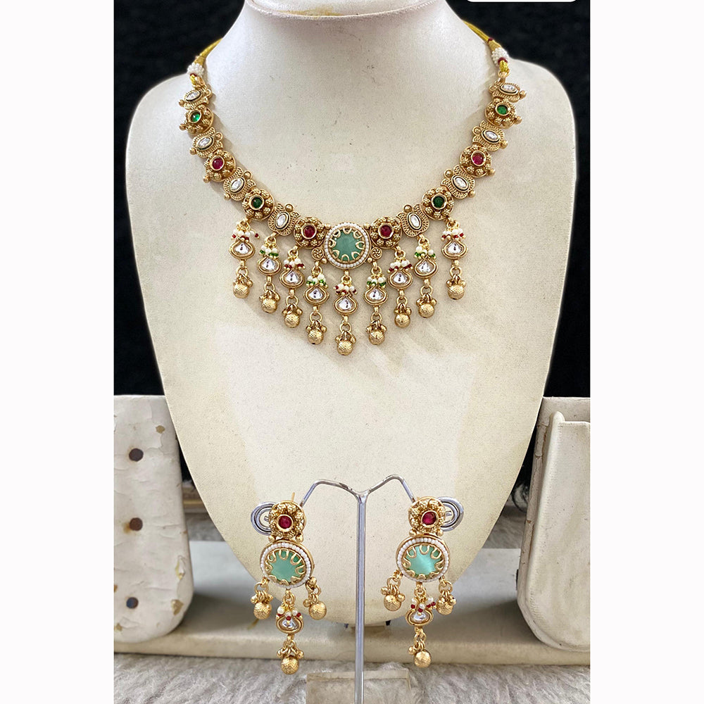 Star India Royal Shine Pota Kundan And Pearl Necklace Set