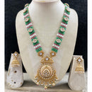 Star India Designer Pota Stone Beads And Pearl Meenakari Long Necklace Set