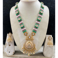 Star India Designer Pota Stone Beads And Pearl Meenakari Long Necklace Set