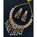 Star India Pota Stone Pearl And Beaded Meenakari Necklace Set