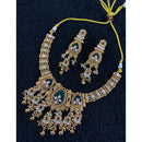 Star India Pota Stone Pearl And Meenakari Necklace Set