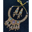 Star India Pota Stone Pearl And Meenakari Necklace Set