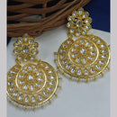 Exotica Collection Gold Plated Kundan Dangler Earrings