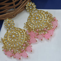 Exotica Collection Gold Plated Kundan Dangler Earrings