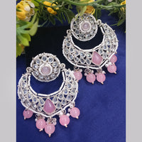 Exotica Collection Silver Plated Crystal And Pearl  Dangler Earrings