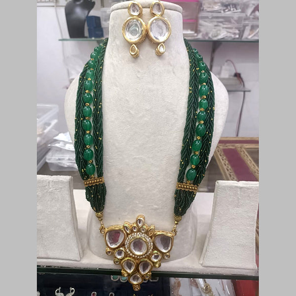 Exotica Collection Gold Plated Kundan And Pearl Necklace Set