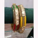 Exotica Collection Gold Plated Austrian Stone Bangle Set