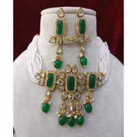 Exotica Collection Elegant Crystal Stone And Pearl Beads Necklace Set