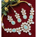 Exotica Collection Fancy Crystal And Kundn Stone Necklace Set