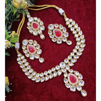 Exotica Collection Fancy Crystal And Kundn Stone Necklace Set