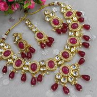 Exotica Collection Royal Kundan And Beads Stone Necklace Set