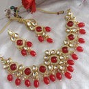 Exotica Collection Fancy Kundan And Pearl Beads Stone Necklace Set