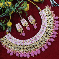 Exotica Collection Fancy Kundan Stone And Pearl Necklace Set