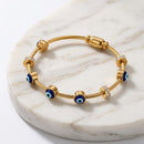 Exotica Collection Evil Eye Beaded Unisex Nazariya Openable Bracelet 