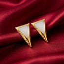 Exotica Collection Designer Pota Stone Rectangular Shape Stud Earrings