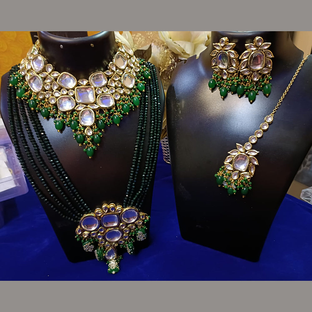 Exotica Collection Fancy Kundan Stone Pearl And Beads Necklace Set