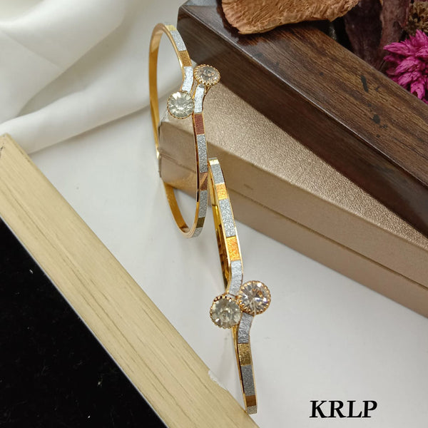 S. P Jewellery 2 Tone Plated Openable Kada