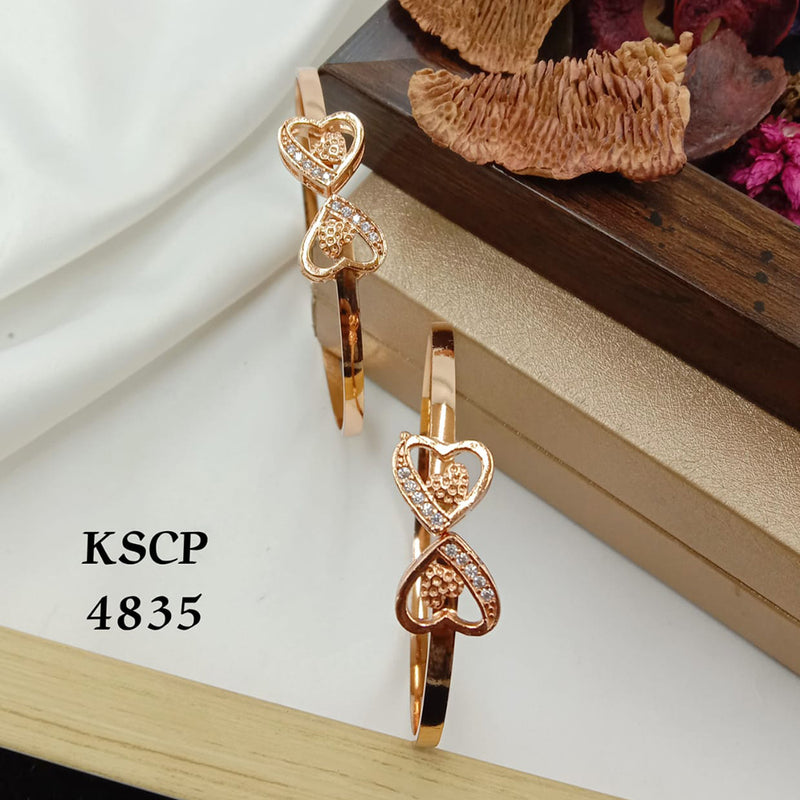 S. P Jewellery Rose Gold Plated Openable Kada