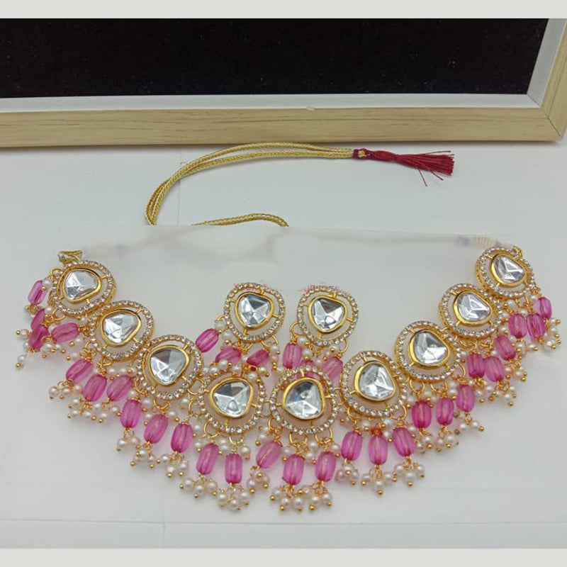 SP Jewellery Gold Plated Crystal Stone Necklace Set