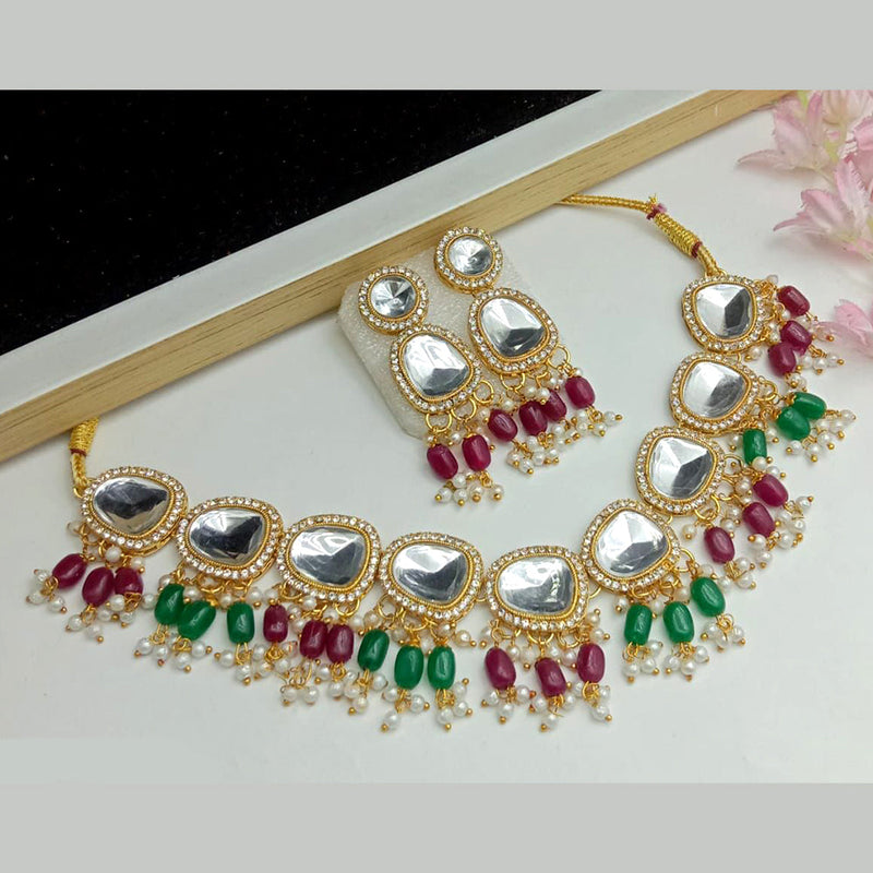 SP Jewellery Gold Plated Crystal Stone Necklace Set