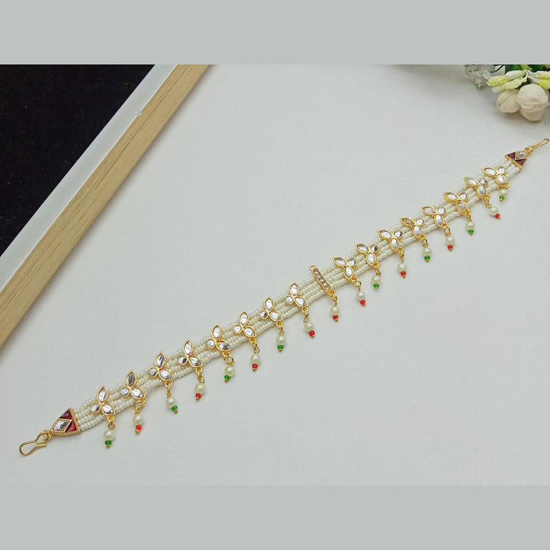 SP Jewellery Crystal Stone Gold Plated Sheeshphool