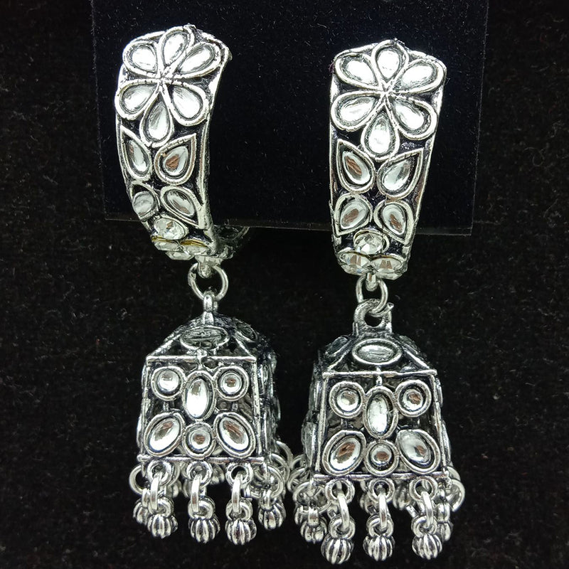 SP Jewellery Oxidised Plated Jhumki Earrings