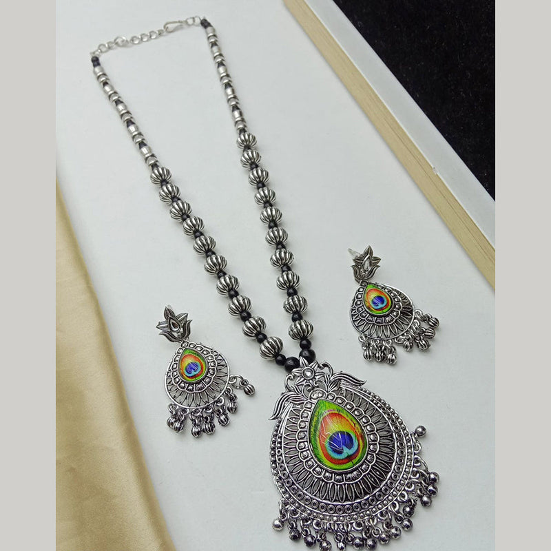 SP Jewellery Oxidised Plated Necklace Set