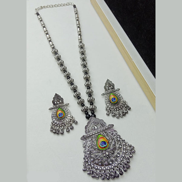 SP Jewellery Oxidised Plated Necklace Set