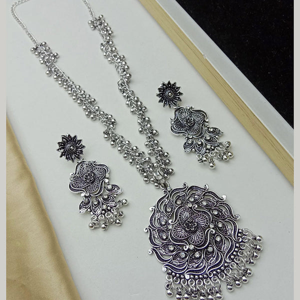 SP Jewellery Oxidised Plated Necklace Set