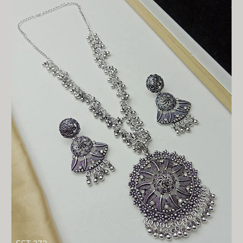 SP Jewellery Oxidised Plated Necklace Set